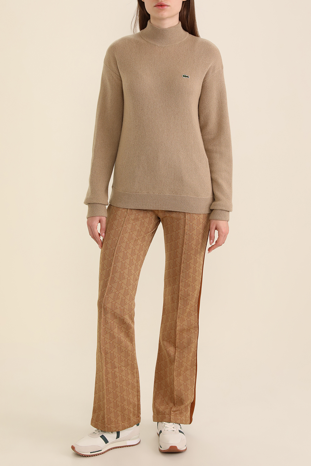 מכנסיים מונוגרמים גבוהים